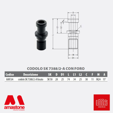 Aaf24 - Pull Stud For Tool Holder Cone Iso 50 Ims