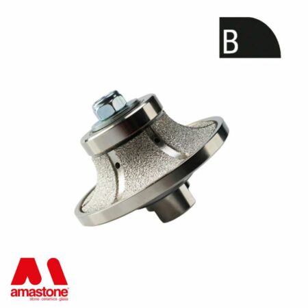 Vacuum-brazed PROFILE-B Half Bullnose Profile Wheel | M14 – Amastone