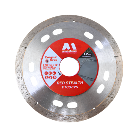 Red Stealt Porcelain Cutting Blade Ø125 Mm Amastone