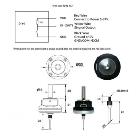 Cnc Touch Probe Measuring Sensor Easytouch 5 24 Vdc Information Amastone