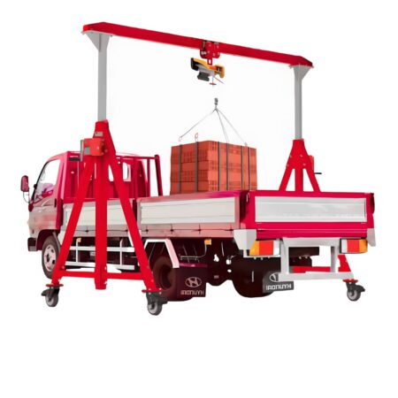 Easy Crane Mobile Gantry Crane On Wheels Battery Powered Hoist Height 3000 Mm Truck Amastone