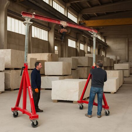 Mobile Gantry Crame With Battery Powered Hoist 500 Kg Amastone Gpf