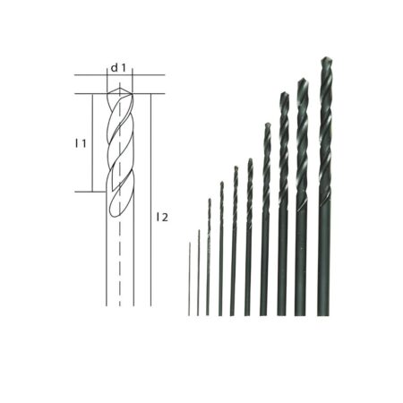 Set Of 10 Hss Twist Drill Bits Ø3 Mm Shank – Proxxon
