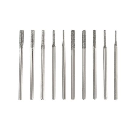 30 Piece Electroplated Diamond Burr Set – 3 Mm Shank With Flat Ball Head – Amastone