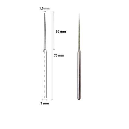 Electroplated Diamond Drill Bit 3 Mm Shank 1.5 Mm Tip Diameter Amastone