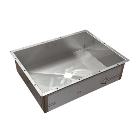 Undermount Stainless Steel Bathroom Basin Fully Tileable Sloped Base