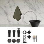 Hidden Recessed Towel Holder Set Amastone