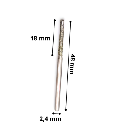 Zx Electroplated Diamond Bit 2.4 Mm Shank Diameter 2.4 Mm Amastone