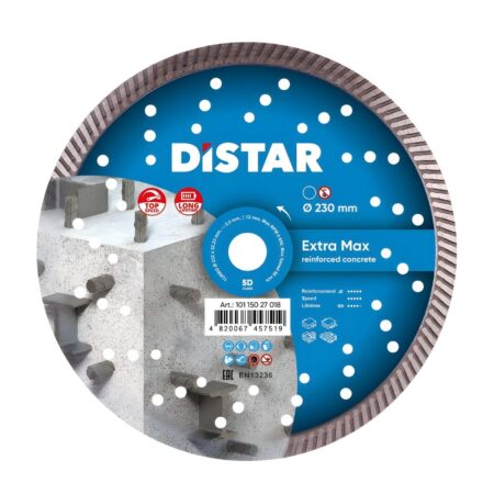 Turbo Diamond Blade 232 Extra Max Reinforced Concrete Ø230 Mm 22.23 Mm Bore Distar
