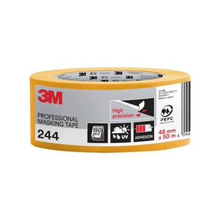 3m 244 Masking Tape 48 Mm X 50 M Yellow Anti Drip