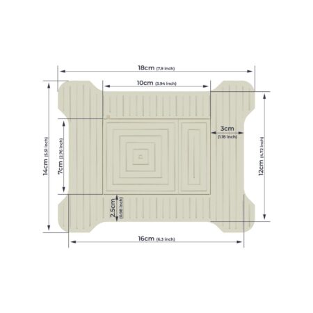 Tileable Wc Flush Plate Compatible With Grohe System