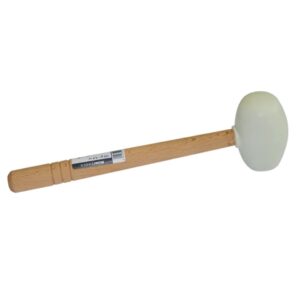 White Rubber Hammer Tile Installation