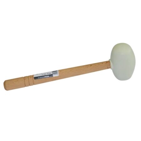 White Rubber Hammer Tile Installation