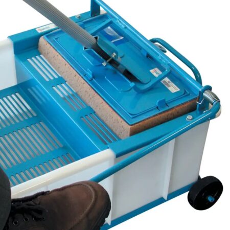 21 Liter Bucket With Foot Operated Wringing System For Floor Sponge Floats And Steel Grid