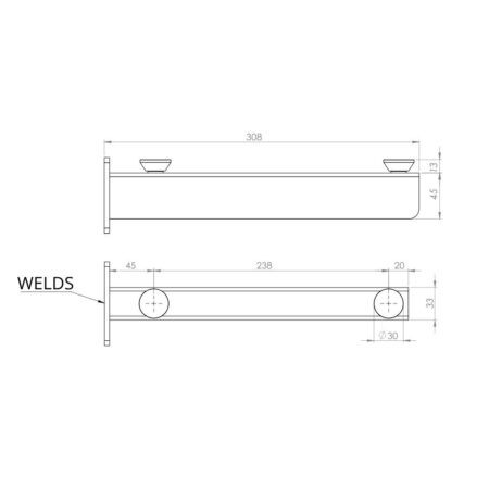 Bracket Support For Suspended Elements